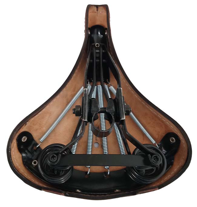 vintage leather bicycle saddle