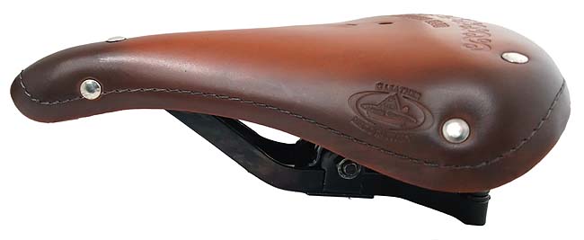 Vintage saddle bag Montegrappa Italy+retro saddle historic vintage model Brooks 