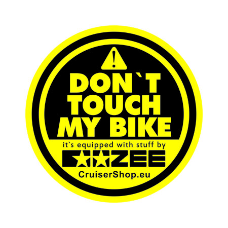 Kliknij, aby pobra plik z naklejk  DON'T TOUCH MY BIKE sticker( NIE DOTYKAJ MOJEGO ROWERU ) 